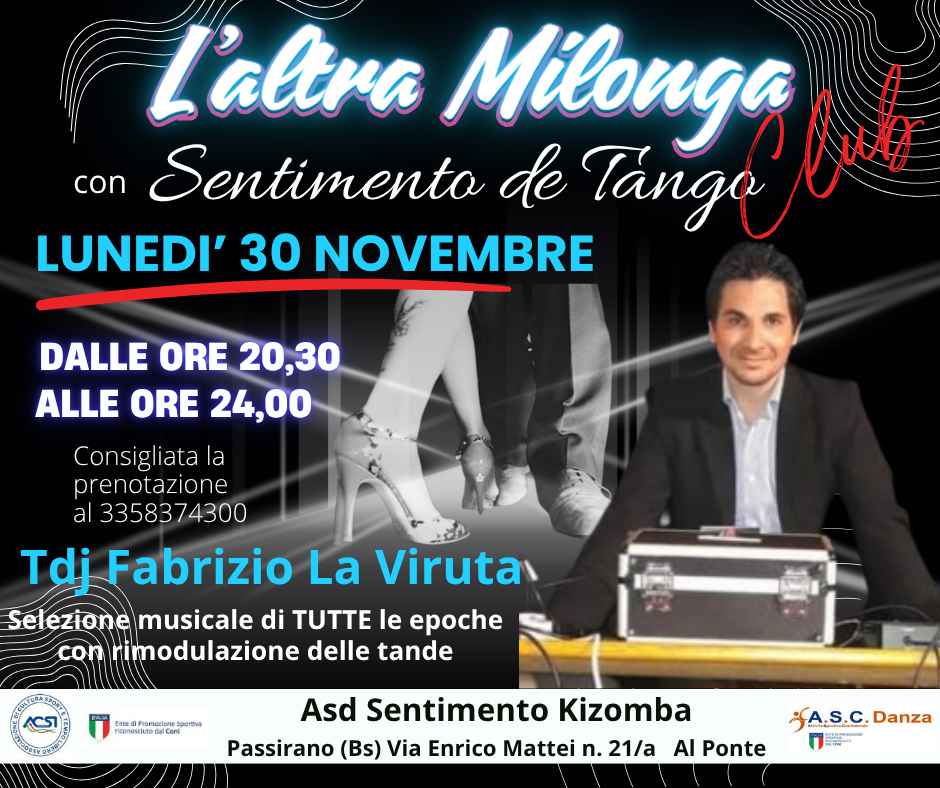 L'altra Milonga Club Con Sentimento De Tango Tdj Fabrizio La Viruta.